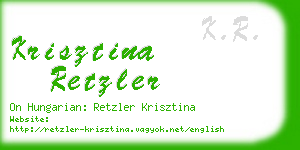 krisztina retzler business card